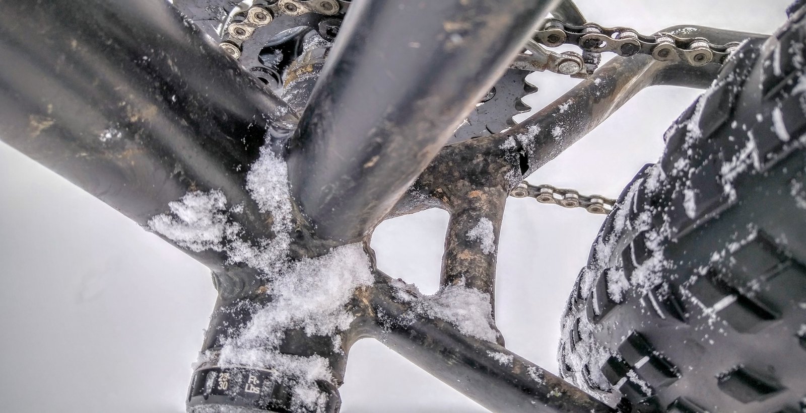 Cracked bike frame